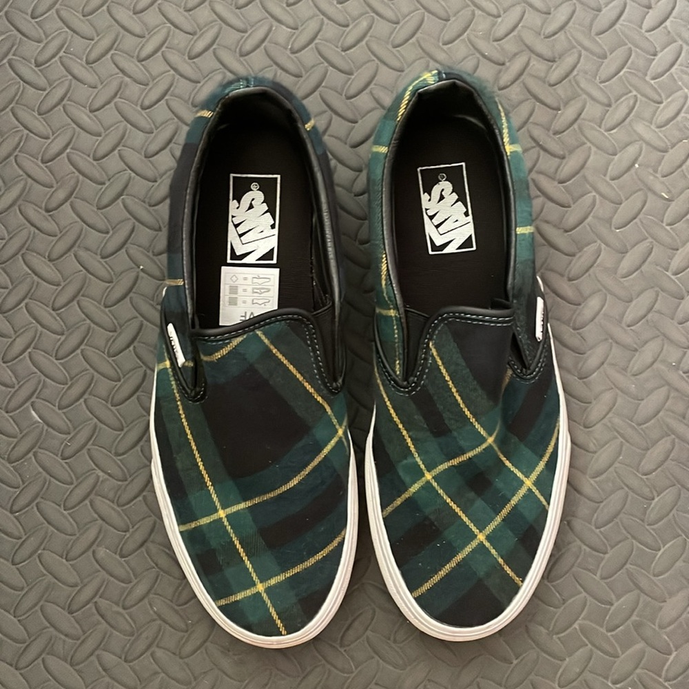 Vans X Madewell tartan plaid slip on sneaker